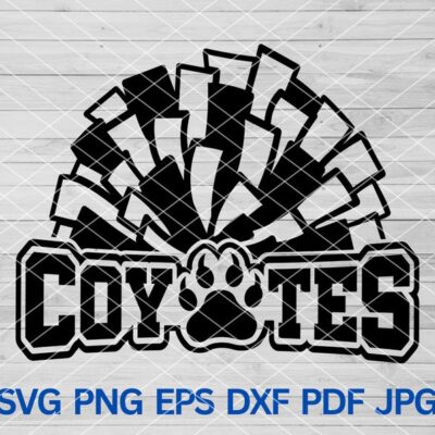 21670 Coyotes Cheer svg Coyotes mascot svg Coyotes Pride mom Coyotes svg Cut file for Cricut Coyotes Claws svg Coyotes Cheer Mom Pom pom svg