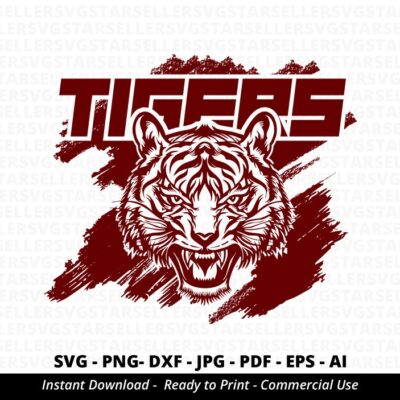 2169 Tigers SVG Tiger svg Tigers Shirt svg School Pride Mascot cut file Tigers Mascot svg Tigers School Team svg School Spirit Cricut Silhouette