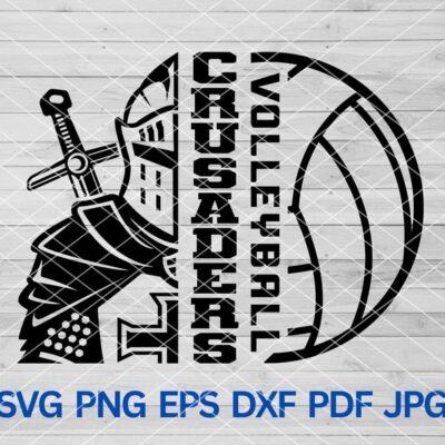 21705 High School Crusaders Volleyball svg Crusaders Pride svg Crusaders svg Crusaders mascot svg Crusaders Cheer mom Crusaders spirit wear