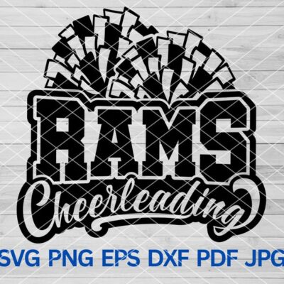 21710 Rams Cheerleading svg Rams svg Rams Cheer svg Cut Files Cricut Rams school svg Rams sports Rams mascot svg Rams Pride Pom Pom svg