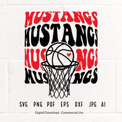 2174 Mustangs Basketball SVG PNG Mustangs Mascot svg Mustangs svg Mustangs School Team svg Mustangs Hoop svg Basketball Hoop svg School Spirit