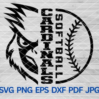 21785 High School Cardinals Softball svg Cardinal svg Cardinals svg Cardinal mascot svg Cardinal school pride cut file cricut Softball Mom svg