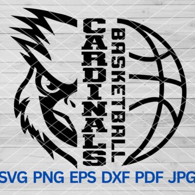 21793 High School Cardinals Basketball svg Cardinal svg Cardinals svg Cardinal mascot svg Cardinal school pride cut file cricut Basketball svg