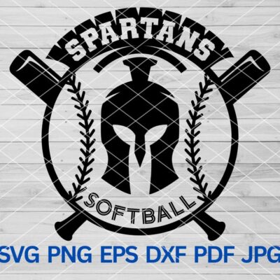 21811 High School Spartans Softball svg Spartans Pride svg Spartans svg Spartans mascot svg Spartans cut file cricut Spartans Cheer mom svg