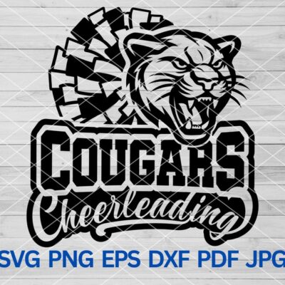 21852 Cougars Cheerleading svg Cougar svg Cougars svg Cougars mascot svg Cougar School Spirit Cougars Pride Cougars Cheer Mom Cougars Cheer