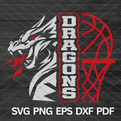 21859 High School Dragons Basketball svg Dragons svg Cricut files Dragons mascot svg Dragon School Spirit Dragons Cheer Dragons Pride