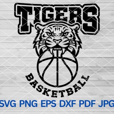 21867 High School Tigers Basketball svg Tigers svg Tigers mascot svg Tigers Cut Files Cricut Tigers School Spirit Tigers Pride Tigers Cheer