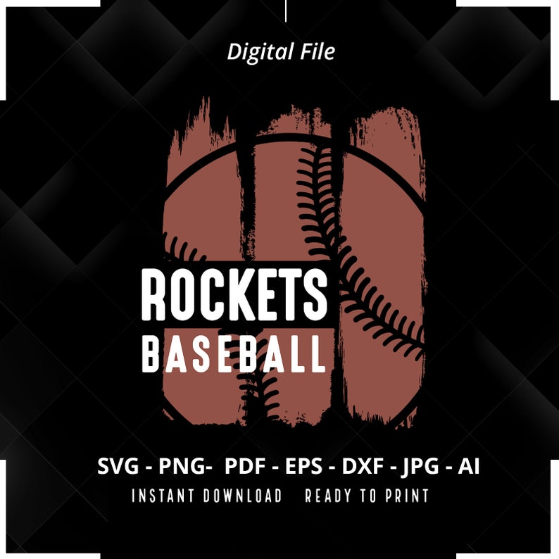 2189 Rockets Baseball SVG PNG Rockets svg Baseball svg Rockets Shirt svg Rockets Cheer svg Rockets Mom svg Baseball Shirt svg Cricut