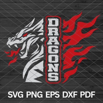 21892 Dragons svg Dragon svg Dragons Mascot svg Dragons svg Cricut Silhouette files Dragon School Spirit Dragons Cheer svg Dragons Pride svg