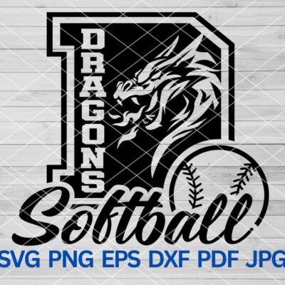 21895 High School Dragons Softball svg Dragons in D Letter Dragons svg Dragons mascot svg Dragon School Spirit Dragons Cheer Dragons Pride