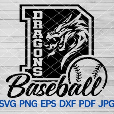 21896 High School Dragons Baseball svg Dragons in D Letter Dragons svg Dragons mascot svg Dragon School Spirit Dragons Cheer Dragons Pride