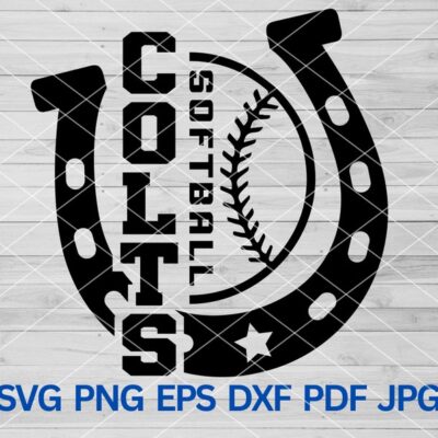 21901 High School Colts Softball svg Colts svg Colts mascot svg Colts School Spirit Horseshoe svg Colts Cheerleading svg Colts Pride Mom