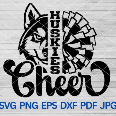 21918 Huskies Cheer svg Huskies mascot svg Huskies school spirit Huskies Pride Huskies Cheers Mom Huskies Cheerleading Cut Files Cricut svg