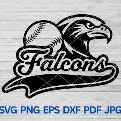 21952 High School Falcons Baseball svg Falcons Softball svg Cut Files Falcons mascot svg Falcons Pride Falcon Cheerleading Falcons School