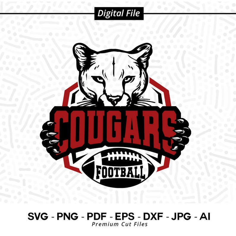 2199 Cougars SVG PNG Cougars Face svg Cougars Football Cougars Mascot svg Cougars Cheer Cougar Vibes svg School Spirit svg SVG for Shirts