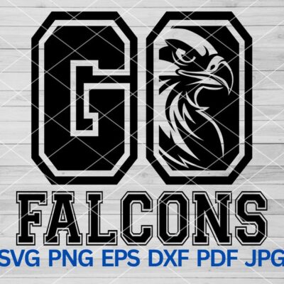 21992 Go Falcons Svg Falcon svg Cut Files Cricut Silhouette Falcon Falcons Pride Svg Falcons Cheerleading svg American Falcon Vector svg