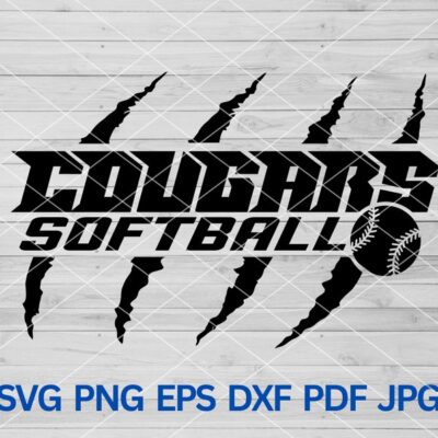 22016 High School Cougars Softball svg Cougar Scratches Cougars svg Cougars mascot svg Cougar School Spirit Cougars Cheer svg Cougars Pride