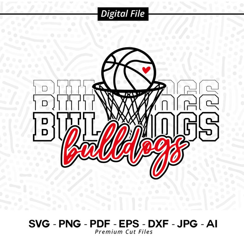 2202 Basketball SVG PNG Bulldog Basketball Bulldog Bulldogs Basketball svg Basket svg Sublimation Digital Download Basketball Clipart