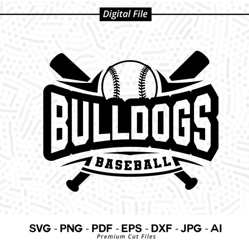 2203 Bulldogs Baseball Bulldog Bulldogs Baseball svg Bulldog Softball svg Cricut Digital Download Sublimation Baseball Clipart Cut file