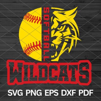 22048 High School Wildcats Softball svg Wildcats svg Cut file for Cricut Wildcats school spirit Wildcats Mascot svg Wildcat svg Wildcats svg