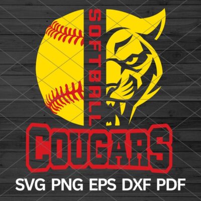 22058 High School Cougars Softball svg Cougar svg Cougars svg Cougars mascot svg Cougar School Spirit Cougars Cheer svg Cougars Pride svg