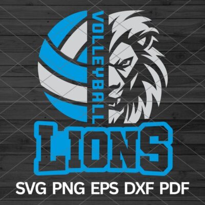 22065 High School Lions Volleyball svg Lion School Spirit Lions svg Lion svg Lions Mascot svg Lions Volleyball Mom svg Lions Cheer Pride