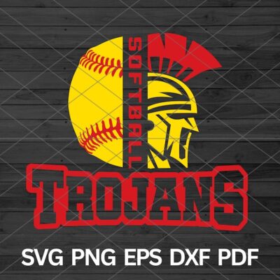 22068 High School Trojans Softball svg Trojans Pride svg Trojans svg Trojans mascot svg Trojans cut file cricut Trojans Cheer mom svg