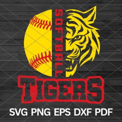 22079 High School Tigers Softball svg Tigers svg Tigers mascot svg Tigers Cut Files Cricut Tigers School Spirit Tigers Pride Tigers Cheer