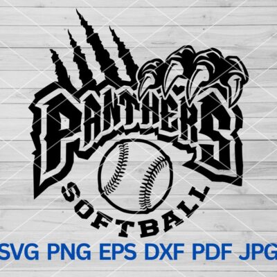 22088 High School Panthers Softball svg Panthers Pride svg Panther svg Panthers svg Panthers mascot svg Panthers cut file cricut Cheer mom