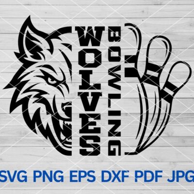 22100 Wolves Bowling svg Wolf Pride svg Wolf Svg Wolves svg Bowling svg Wolves Mascot svg Wolves Cheer Bowling Pin svg Wolves Bowling Team