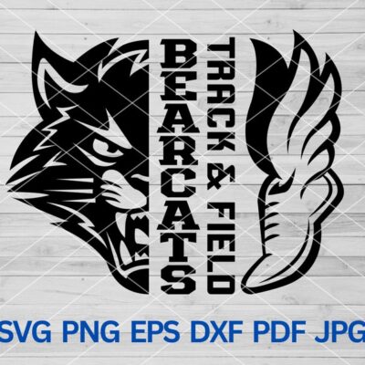 22120 Bearcats Track Field svg Bearcats svg Bearcats Pride svg Bearcats Track and Field svg cut file Bearcats Mascot svg Bearcats Track Team