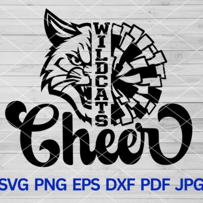 22133 Wildcats Cheer svg Wildcats svg Wildcats mascot svg Wildcats School Spirit Wildcats Pride Wildcats Cheerleading Cut Files Cricut svg