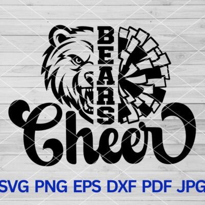 22135 Bears Cheer svg Bear svg Bears svg Bears Pride mom svg Bears School Spirit Bears Mascot svg Bears Cheerleading svg Cut Files Cricut