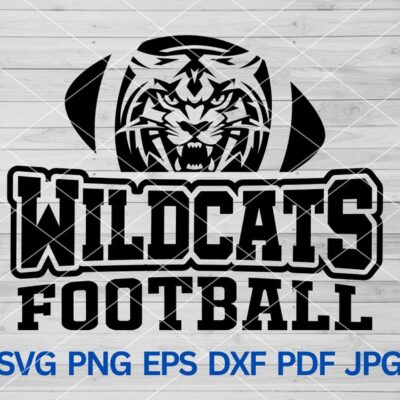 22174 High School Wildcats Football svg Wildcats svg Cut file for Cricut Wildcats school spirit Wildcats Mascot svg Wildcat svg Wildcats svg