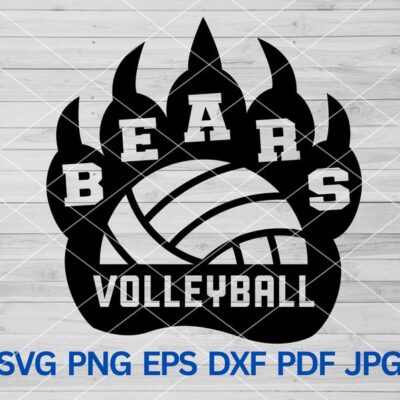 22183 High School Bears Volleyball svg Bear svg Bears svg Bears Pride Volleyball mom svg Bears School Spirit Bears Mascot svg Bears Cheer