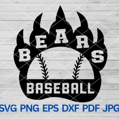 22185 High School Bears Baseball svg Bear svg Bears svg Bears Pride Baseball mom svg Bears School Spirit Bears Mascot svg Bears Cheer svg