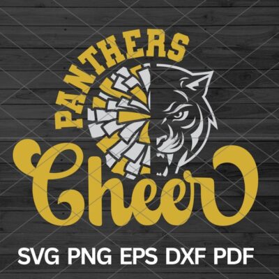 22197 Panthers Cheer svg Panthers Pride svg Panther svg Panthers svg Panthers mascot svg Panthers Cheerleading cut file cricut Cheer mom