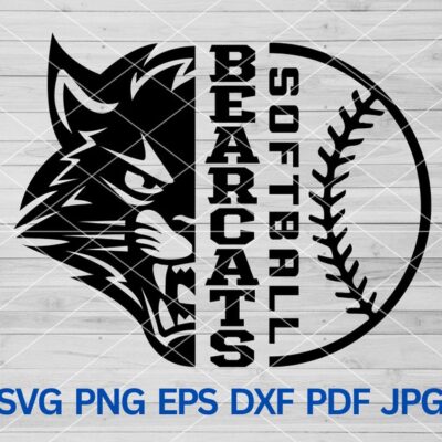 22228 High School Bearcats Softball svg Bearcat svg Bearcats svg Bearcats Pride Bearcats School Spirit Bearcats Mascot svg Bearcats Cheer Mom