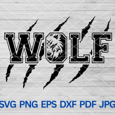 22281 Wolf svg Wolf scratches svg Wolf Pride svg Wolf School Spirit Wolf Mascot svg Wolf Claws svg png