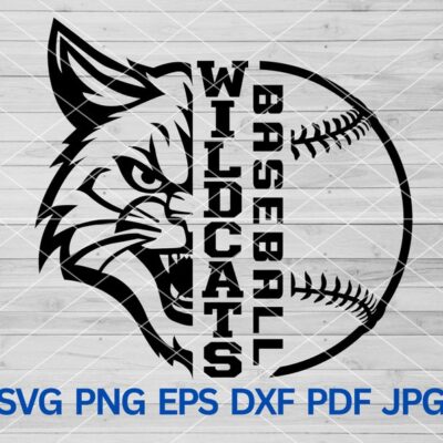 22287 High School Wildcats Baseball svg Wildcats svg Cut file for Cricut Wildcats school spirit Wildcats Mascot svg Wildcat svg Wildcats svg