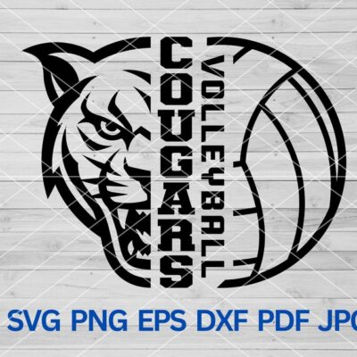 22345 High School Cougars Volleyball svg Cougar svg Cougars svg Cougars mascot svg Cougar School Spirit Cougars Cheer svg Cougars Pride svg