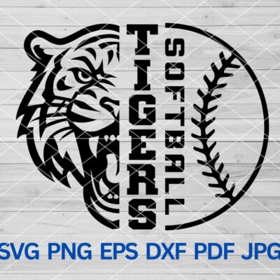 22349 High School Tigers Softball svg Tigers svg Tigers mascot svg Tigers Cut Files Cricut Tigers School Spirit Tigers Pride Tigers Cheer