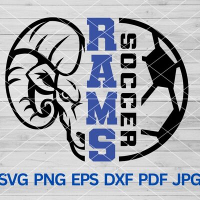 22356 High School Rams Soccer svg Ram Svg Rams svg Rams svg Cut Files Cricut Rams school svg sports Rams mascot svg Rams Pride Spirit svg