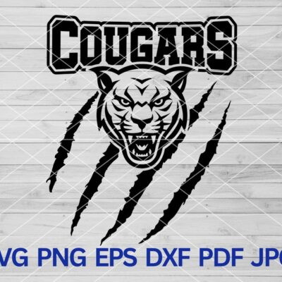 22378 Cougars svg Cougar svg Cougars scratches svg Cougars mascot svg Cougar school Spirit Cougar Claw svg Cougars Pride DXF File for Cricut