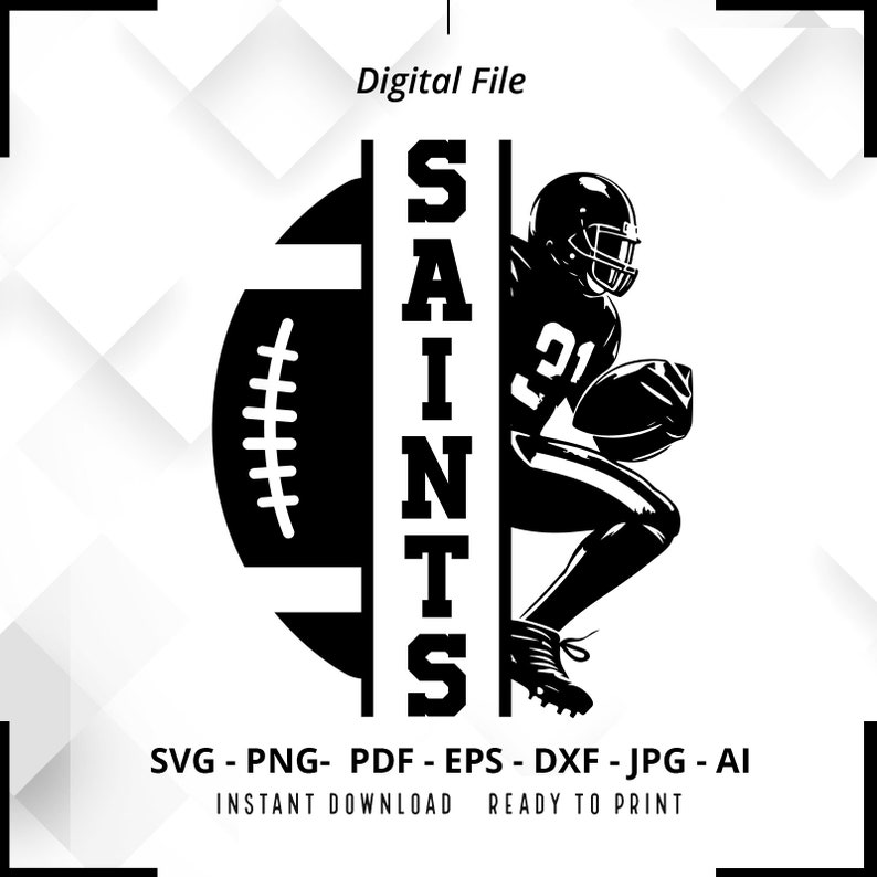 2240 Saints SVG PNG Saints Football svg Saints Mascot svg Saints Shirt svg Saints Cheer svg School Spirit svg Saints Pride svg Cut File