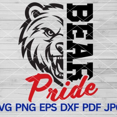 22427 Bear Pride svg Bear SVG Bears svg football mom Bears School Spirit svg Bears Mascot svg Bears Cheer Mom Bears Team Bear cricut svg