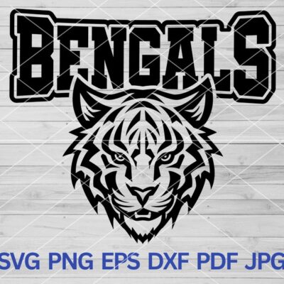 22434 Bengals svg Bengal svg Bengals mascot svg High School Bengals Baseball Football svg Cut Files Cricut Bengals School Spirit Team sports