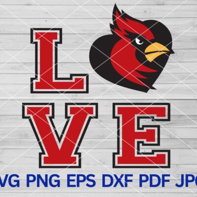 22458 Cardinal SVG Cardinals svg Cardinal mascot svg Cardinal school pride cut file cricut maker Cardinal Bird svg Cardinals Mom Love svg