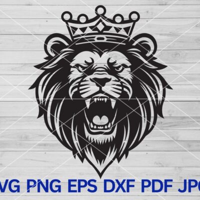 22478 King Lion Svg Crowned Lion Svg Lion With Crown svg Lion Head Svg Royal Lion in Crown Svg Lions King SVG Royal Lion Crowned Svg Lions