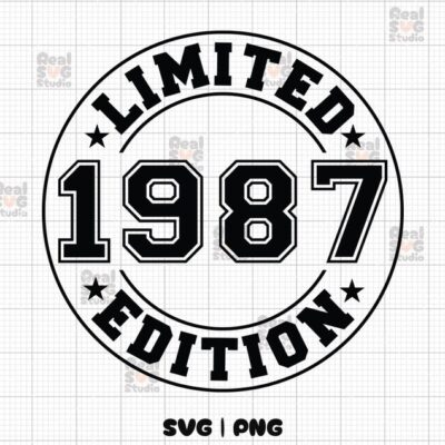 22556 Limited Edition 1987 SVG PNG Birthday Svg Est 1987 Shirt Svg Birthday Png 1987 Svg 1987 Png 37th Birthday Svg 1987 Cut Files